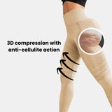 Legging femme seamless gainant anti-cellulite pour sport et fitness - compression sculptante