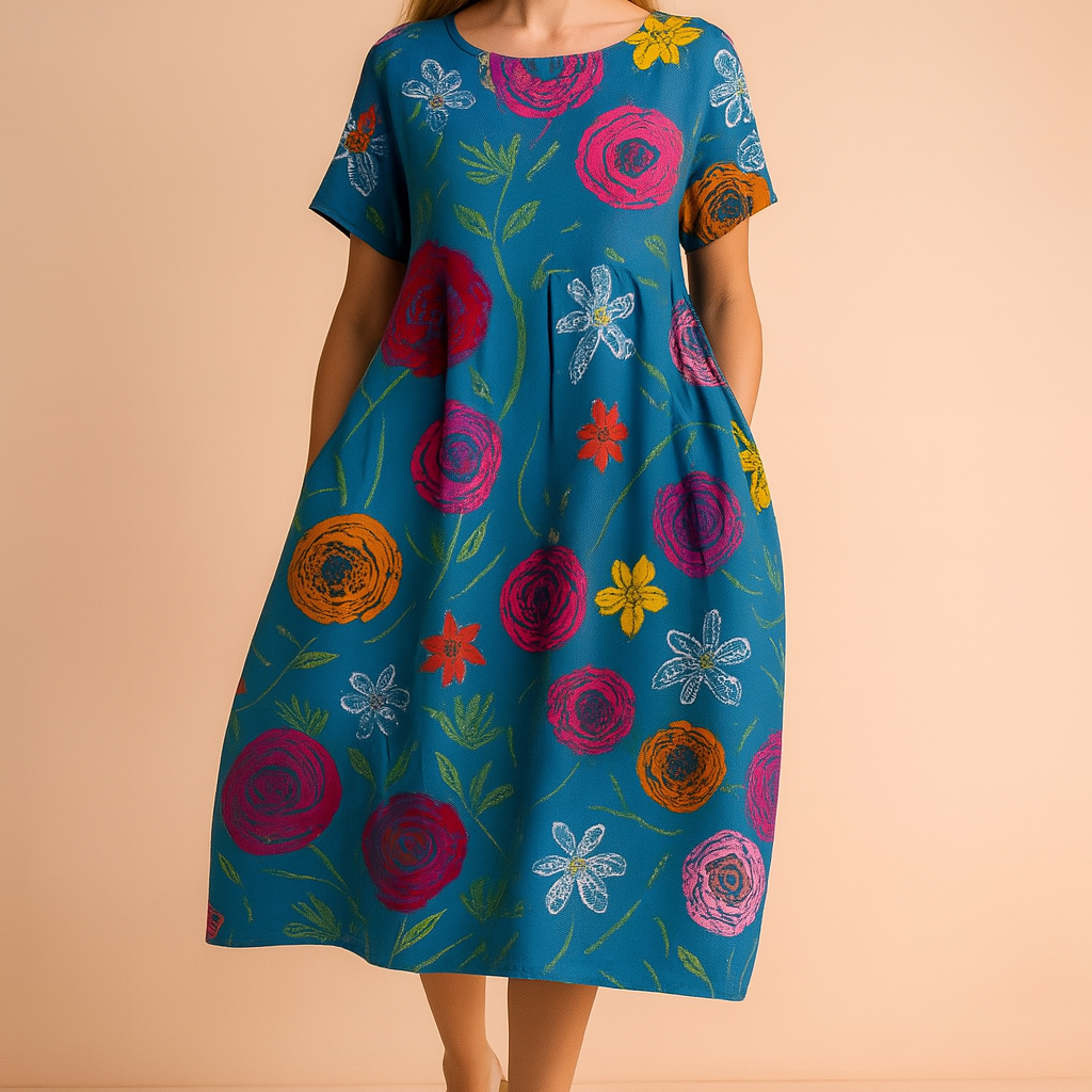 Lottie| Zwiewna Sukienka Boho w Kwiaty
