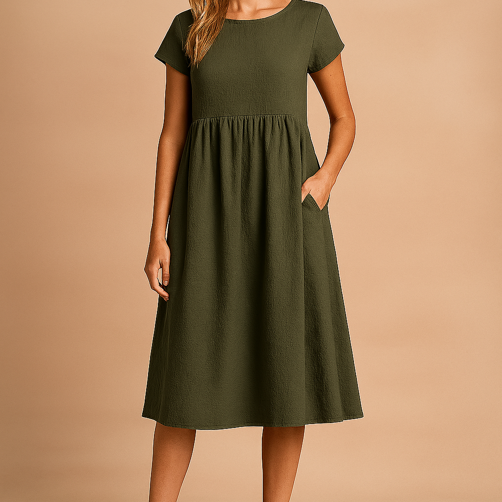Judy | Zwiewna Sukienka Letnia Midi Basic