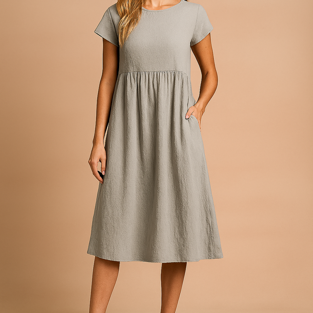 Judy | Zwiewna Sukienka Letnia Midi Basic