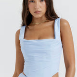Sarah – Ensemble Corset et Jupe Longue en Brun
